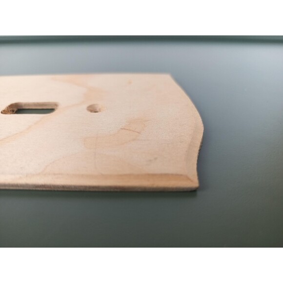 Lot Of Four (4) Raw Wood Single Light Switch Covers Large Old New Stock - Picture 4 of 10